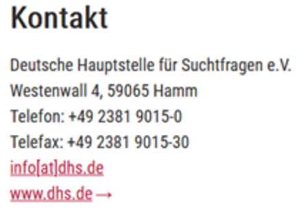 Kontakt zur DHS
